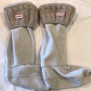 Hunter Tall Fleece & Knit Cable Boot Socks